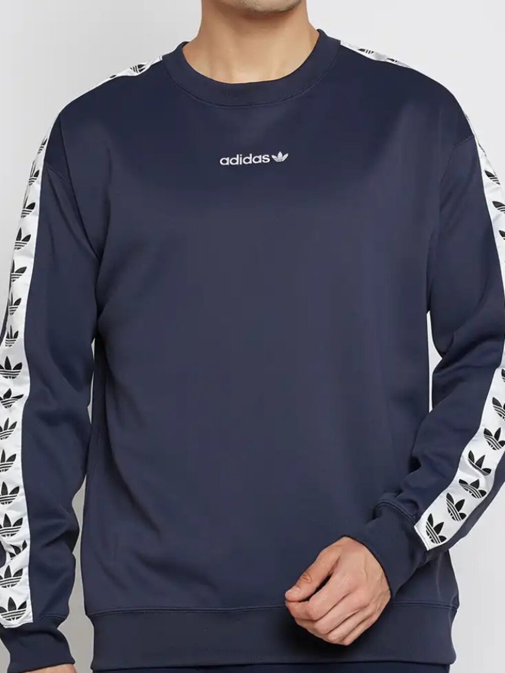 NWT Adidas TNT Tape Crewneck Sweatshirt Size Small Navy Blue